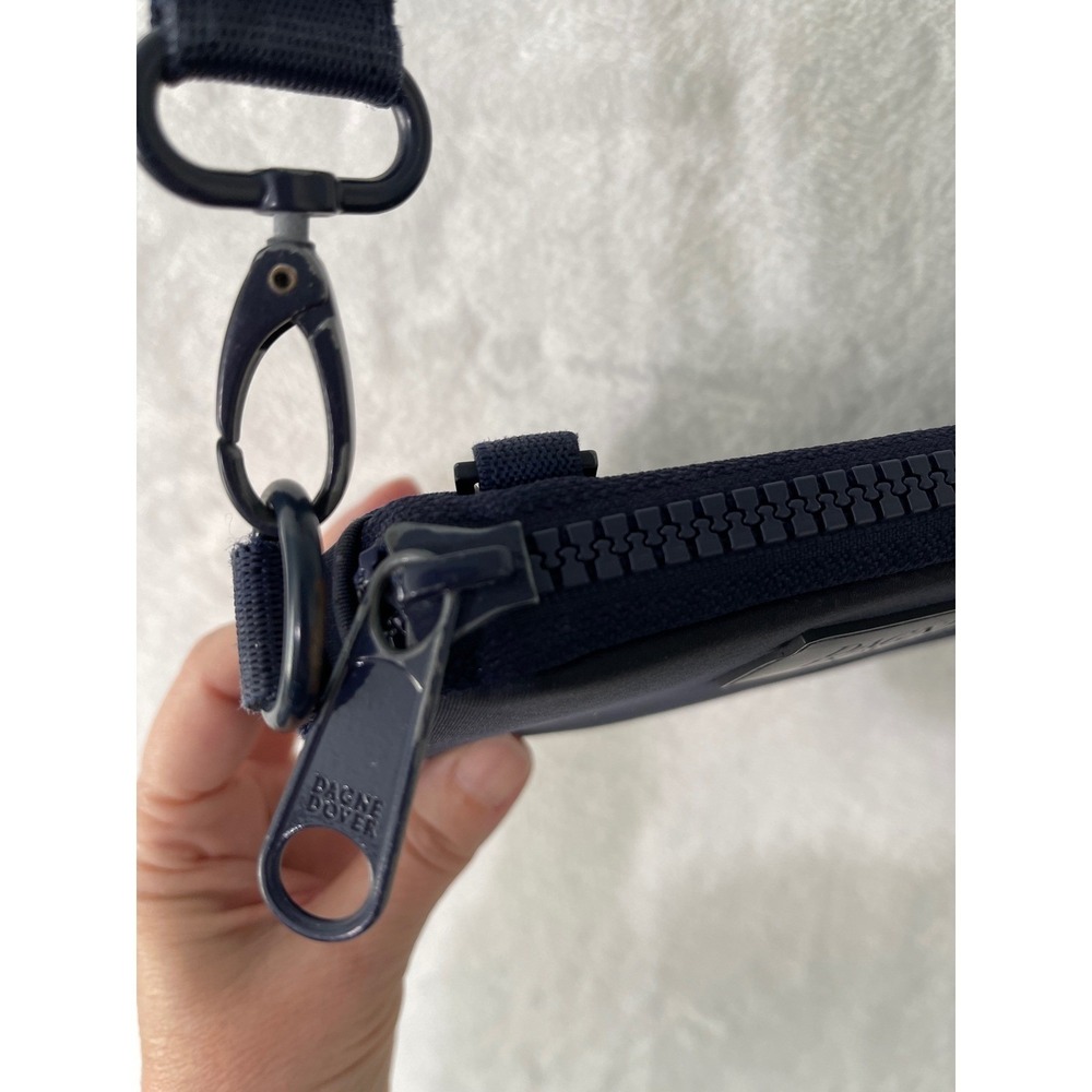 Dagne Dover Mara Phone Crossbody Bag Navy Vegan Recycled Nylon Adjustable Strap - Picture 6 of 8